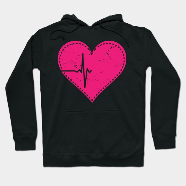 Nurse Nursing Heartbeat Heat Love Hoodie by Shirtbubble